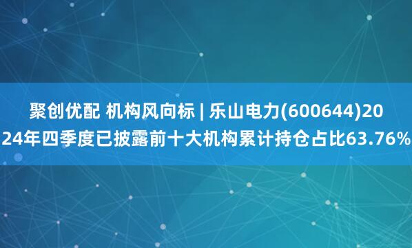 聚创优配 机构风向标 | 乐山电力(600644)2024年四季度已披露前十大机构累计持仓占比63.76%